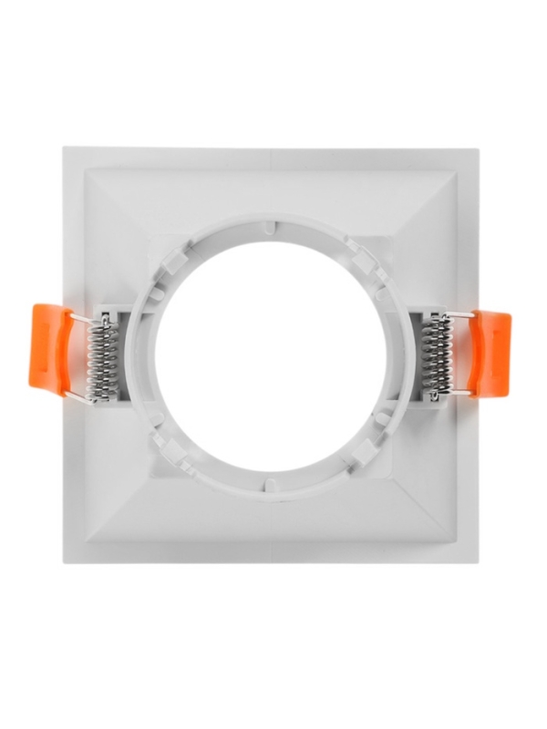 Светильник встраиваемый под лампу MR16, квадрат, пластик, белый