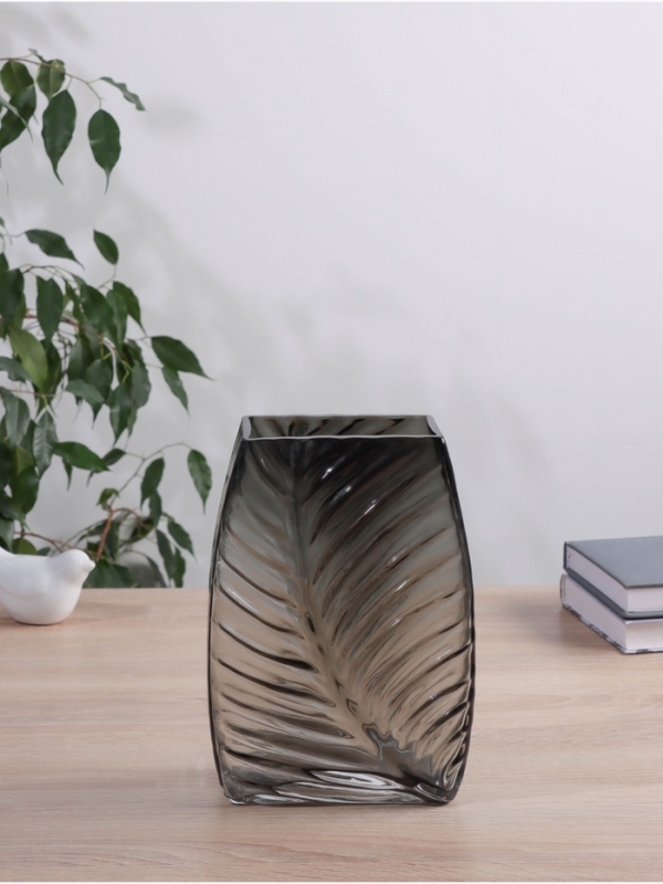 Ваза стекло настольная "Эдисон стиль" d-10*6 см, h-20,5х14