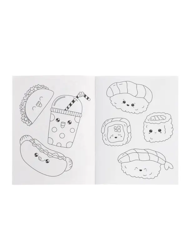 Раскраска "Аниме, Вкусняшки"