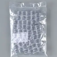 Декор пластик "Льдинка" (набор 50 шт, 260 гр) 17 мм, прозрачный