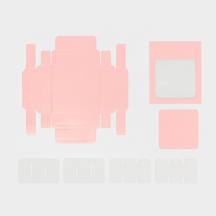 Коробка для конфет, кондитерская упаковка, 9 ячеек, &laquo;Розовая&raquo; 14.5 х 14.5 х 3.5 см