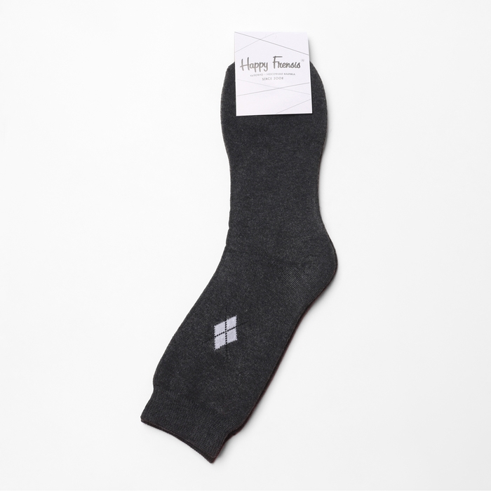 Носки мужские махровые, цвет графит, размер 27-29