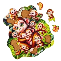 Пазл вкладыш &laquo;Обезьянка с малышами&raquo;, 14 деталей