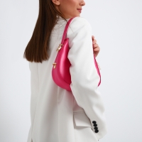 Сумка женская на молнии, цвет розовый