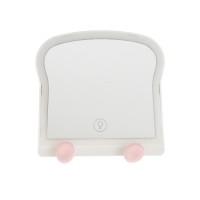 Зеркало KZ-13, настольное, подсветка, АКБ, 400 мАч, USB, хлебушек Зеркало KZ-13, настольное, подсветка, АКБ, 400 мАч, USB, хлебушек