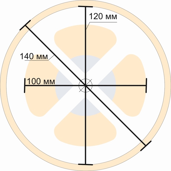 Вентиляционный клапан из липы, (вент. канал D=100 мм), основание дерево