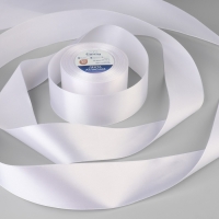 Лента атласная, 50 мм × 33 ± 2 м, цвет белый №001 Лента атласная, 50 мм × 33 ± 2 м, цвет белый №001