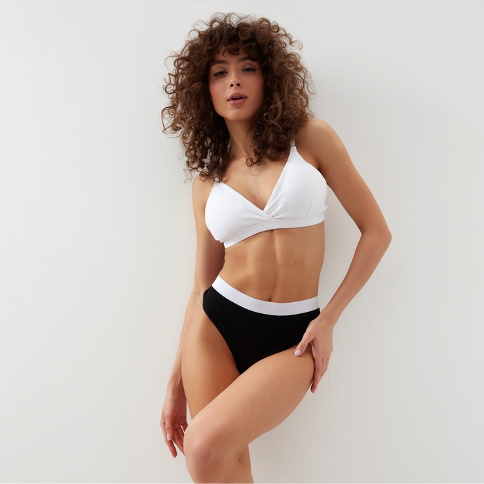 Трусы бразилиана MINAKU рубчик размер 48-50, цвет чёрный