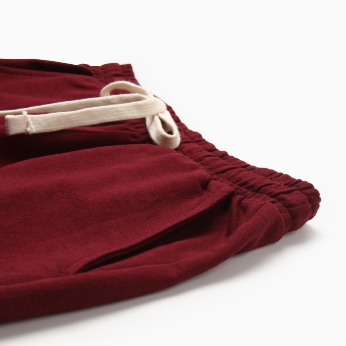 Шорты женские, цвет бордовый, размер 52