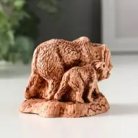 Фигура "Медведь с медвежонком" 6,5х7х9,5 см