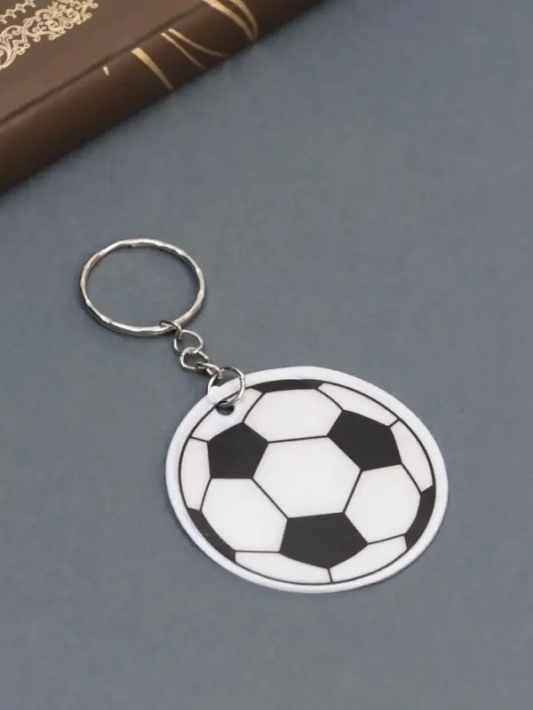 Светоотражающий брелок для ключей на кольце &laquo;Футбольный мяч&raquo;, пластик, 6&times;6 см