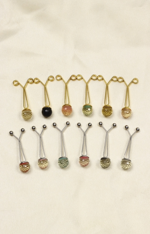 Зажим для платка &laquo;Хрусталь&raquo; шарик, цвет МИКС (неделимая фасовка 12 шт., цена за шт.)