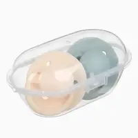 Набор классических пустышек, 2 шт., латекс, айвори/зелёный, в контейнере, от 6 мес., M&B