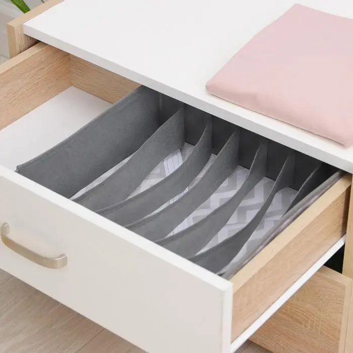 Органайзер для хранения белья &laquo;Зигзаг&raquo;, 7 ячеек, 32&times;32&times;12 см, цвет серый