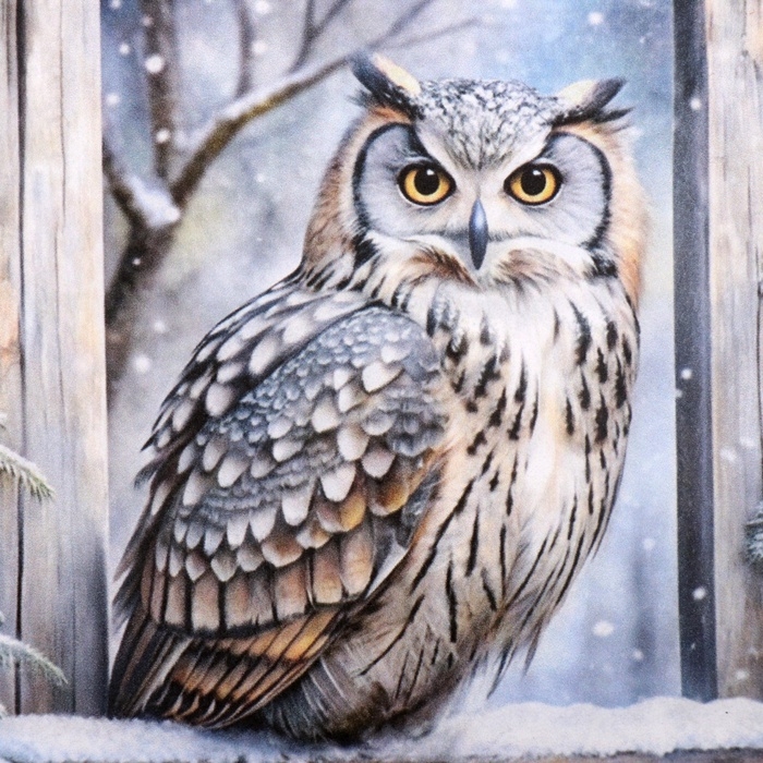 Декупажная карта "Совушки", плотность 45 г/м2, формат А4