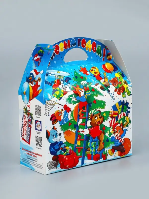 Подарочная новогодняя коробка &laquo;Развеселые хлопоты&raquo;, Баул 22&times;9&times;22 см