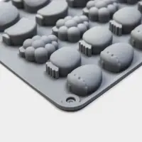 Форма для мармелада Доляна &laquo;Фрукты&raquo;, силикон, 21,3&times;14,4&times;1,5 см, 25 ячеек (3&times;2 см), цвет серый