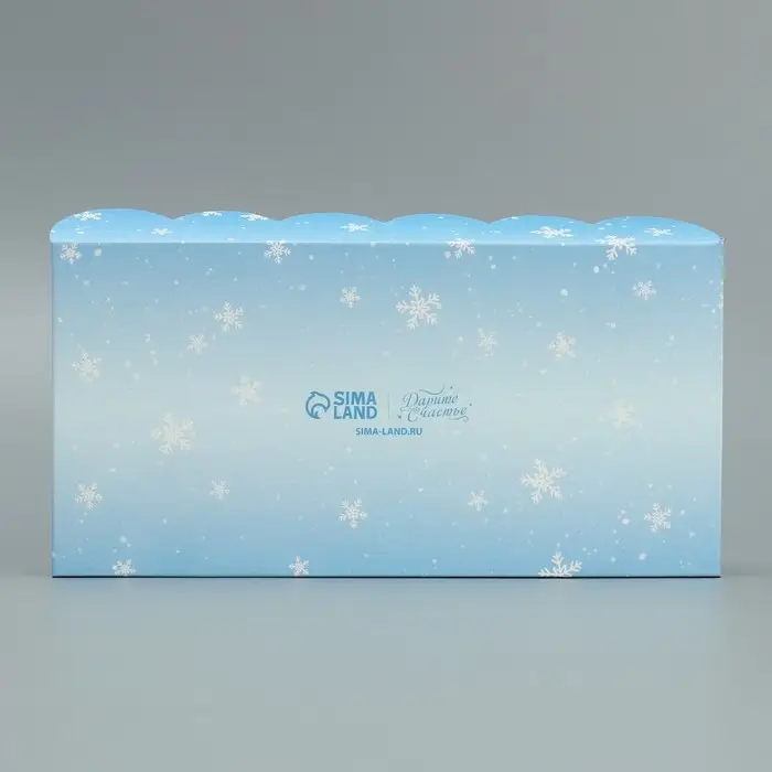 Коробка для кондитерских изделий с пластиковой крышкой &laquo;Зайка и белочка&raquo;, 10.5 х 21 х 3 см