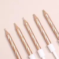 Свечи в торт &laquo;Спираль&raquo;, 10 шт., средние, 5 см, шампань