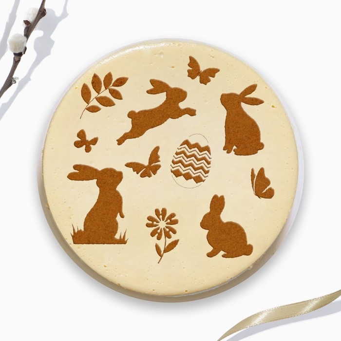 Трафарет для украшения пасхальной выпечки в наборе с топперами «Зайки» на пасху. Трафарет для украшения пасхальной выпечки в наборе с топперами «Зайки» на пасху.