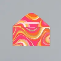 Конверт для денег &laquo;Орнамент&raquo;, розовый, 16,5 х 8 см