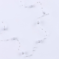 Леска для декора с бусинками, длина — 4,8 м, цвет серебряный Леска для декора с бусинками, длина — 4,8 м, цвет серебряный