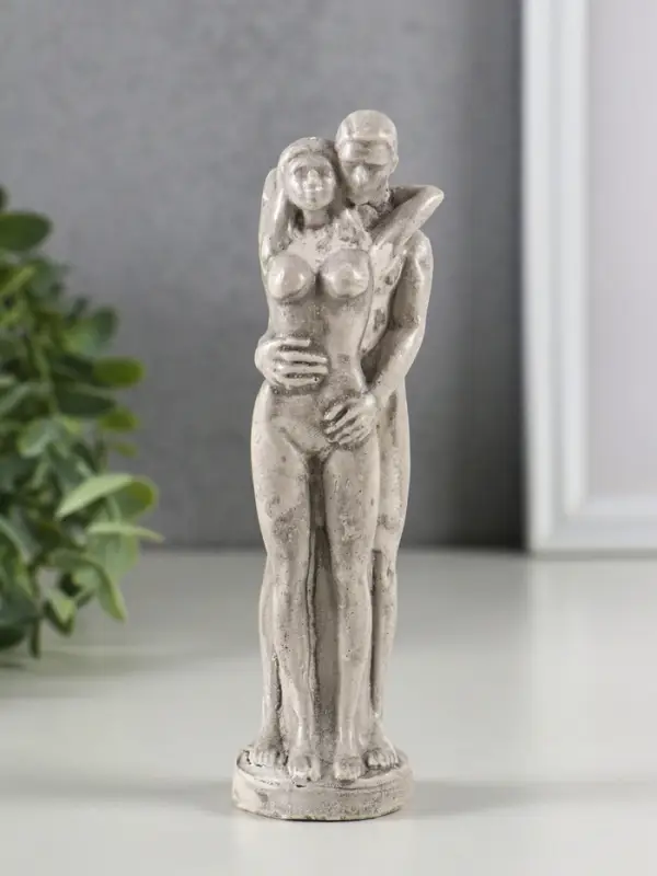 Фигура гипс "Влюбленная пара" 15х4 см, под камень