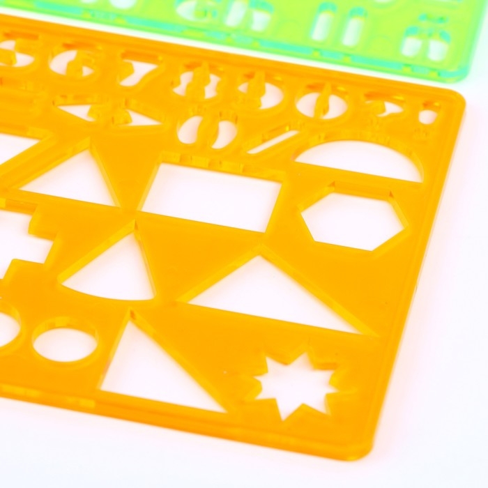 Набор трафаретов &laquo;Английский алфавит, цифры, фигуры&raquo;, 2 шт.