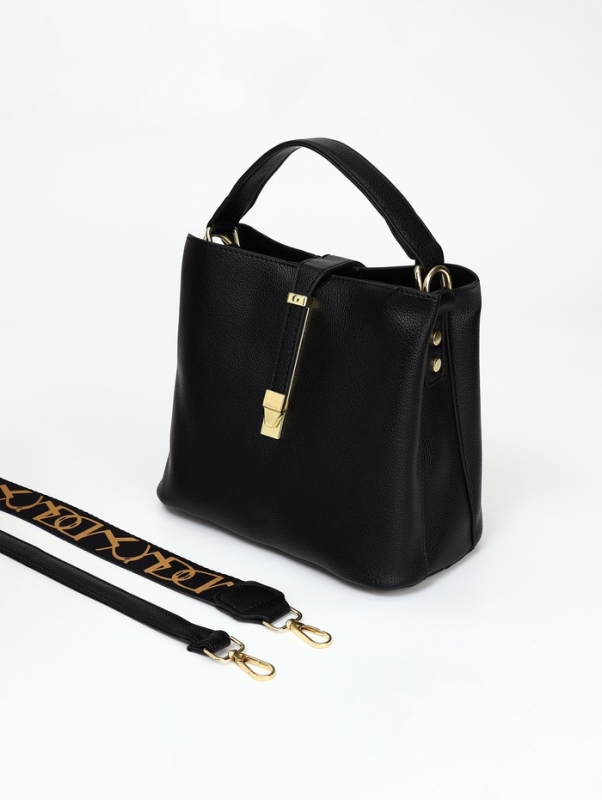 Сумка женская тоут на молнии, цвет чёрный Сумка женская тоут на молнии, цвет чёрный