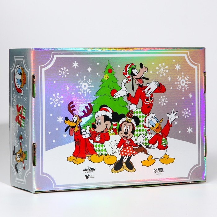 Подарочная коробка &laquo;Новый год&raquo; 31х22х9.5 см, Микки Маус