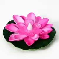 Садовый светильник для водоемов 10 х 13 х 15 см, на батарейке "Лотос" розовый СК-002