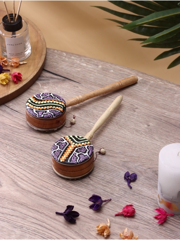 Сувенирный музыкальный инструмент "Клон Тонг" махагон, 6,5х6,5х22 см   МИКС