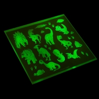 Набор для рисования светом &laquo;Динозаврики&raquo;, ручка с фонариком и невидимыми чернилами