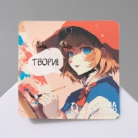 Серьги металл &laquo;Школа&raquo; палитра и кисти, цветные в золоте