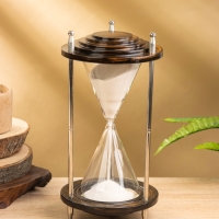 Песочные часы "Сансет" 12,5х12,5х25,5 см, дерево, сталь