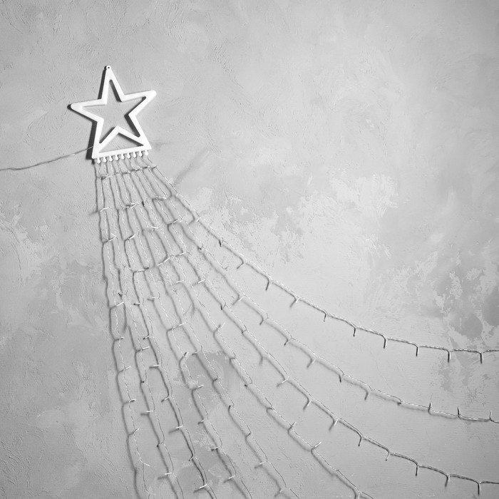 Светодиодная фигура &laquo;Комета&raquo; 3.5 м, пластик, 9 нитей, 220 В, свечение тёплое белое