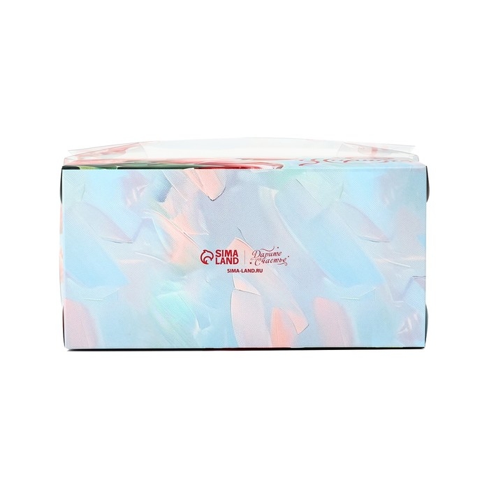 Коробка для капкейка &laquo;8 марта&raquo;, 16 х 8 х 7.5 см