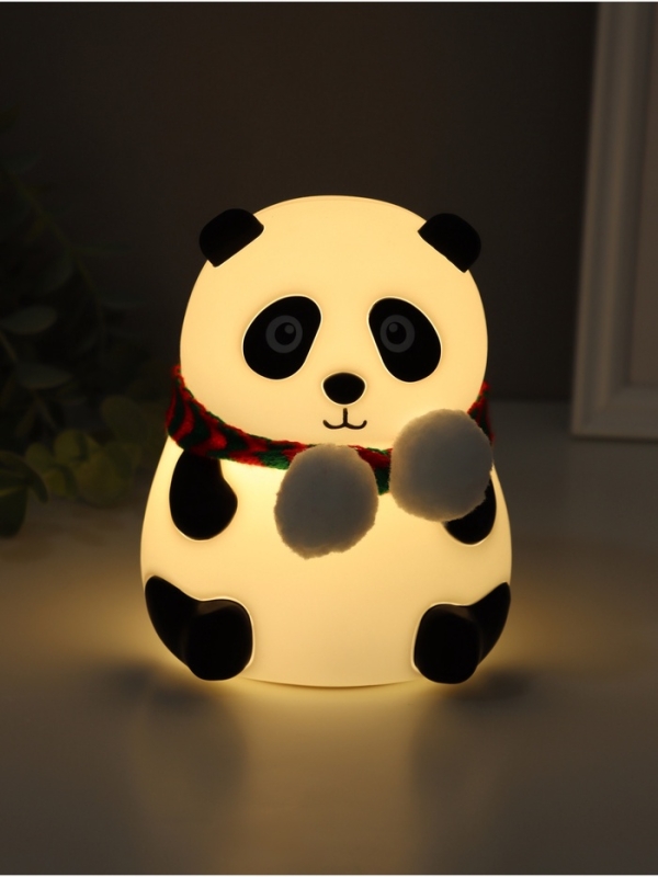 Ночник антистресс Ночник антистресс "Панда в шарфе" 2Вт LED RGB USB 10,5х10х13,5см