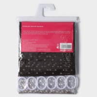 Штора для ванной Доляна &laquo;Диско 3D&raquo;, 180&times;180 см, EVA, цвет коричневый