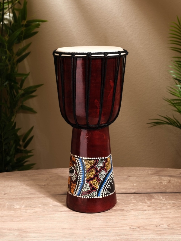 Сувенирный музыкальный инструмент "Барабан Джембе" махагон, 18х18х40 см