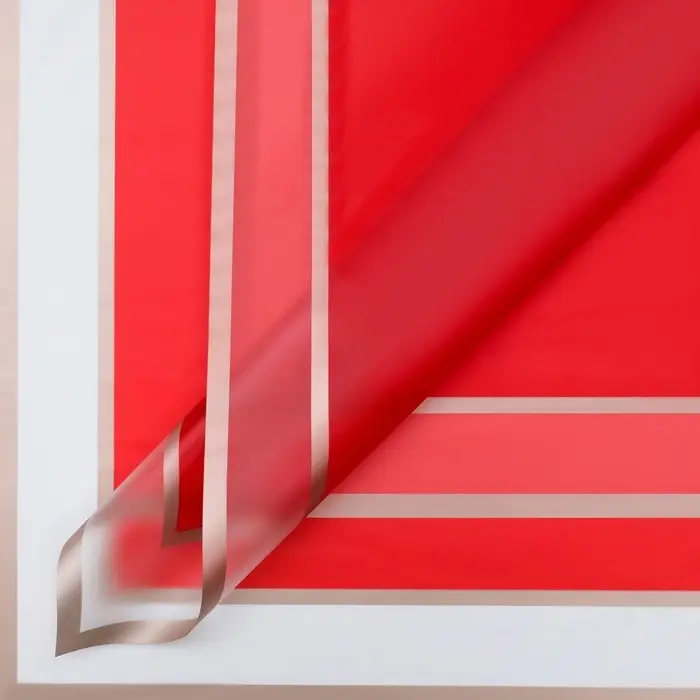 Пленка флористическая, красная, 58&times;58 см, 50 мкм