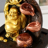 Фонтан настольный от сети "Счастливый хотей со слитком золота" 13х13х20 см