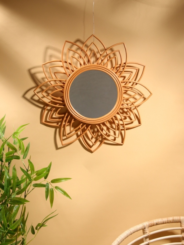 Зеркало настенное, 60х60х3 см, ротанг Зеркало настенное, 60х60х3 см, ротанг