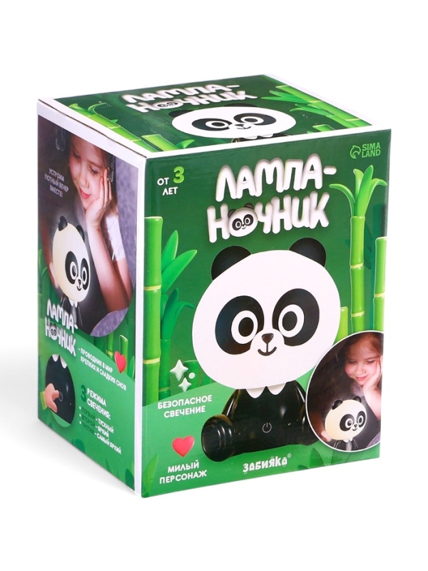 Лампа-ночник "Панда" световые эффекты, цвет МИКС