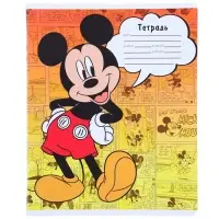 Тетрадь в линейку 24 листа, 5 видов МИКС, обложка мелованная бумага, &laquo;Минни Маус&raquo;