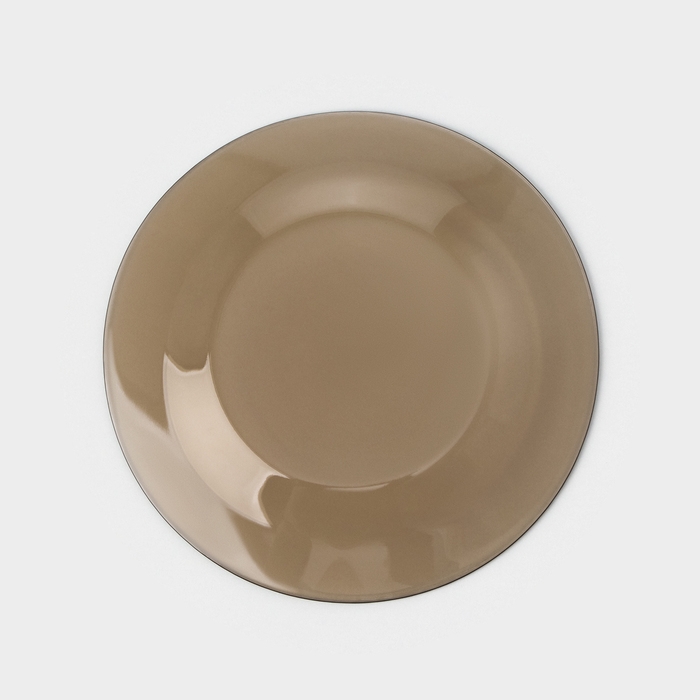 Тарелка десертная стеклянная &laquo;Уоркшоп Броунз&raquo;, d=20 см, цвет коричневый