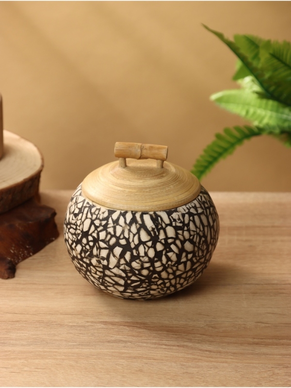 Банка для сыпучих продуктов 13х13х11 см, бамбук