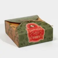 Коробка новогодняя складная &laquo;Новогодняя почта&raquo;, 16 х 16 х 6 см, Новый год