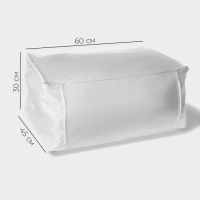 Кофр для хранения вещей LaDо́m, 60&times;45&times;30 см, цвет белый