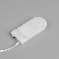 Гирлянда &laquo;Нить&raquo; 1.5 м роса с насадками &laquo;Заснеженные шишки&raquo;, IP20, серебристая нить, 30 LED, батарейки CR2032х2 (в комплекте), свечение тёплое белое